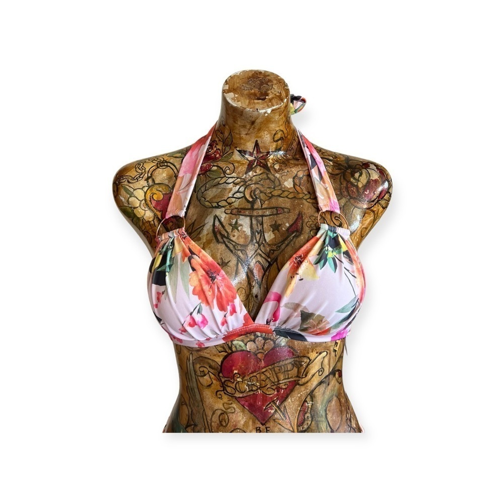 Annebra bikini top bottom medium floral pink summer swimsuit - Picture 2 of 6